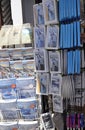 Santorini, 2nd september: Souvenirs Stand in the picturesque town Fira