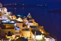 Santorini at night Royalty Free Stock Photo
