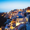 Santorini night view Royalty Free Stock Photo