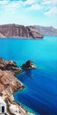 Santorini - Oil Painting on Canvas Royalty Free Stock Photo