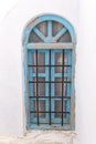 Santorini Old Blue Window Door Royalty Free Stock Photo