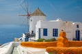 Elegant hotels of Santorini overlloking the Adriatic