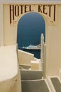 Elegant hotels of Santorini overlloking the Adriatic