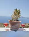 Santorini red win Royalty Free Stock Photo