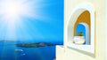 Santorini sun Royalty Free Stock Photo