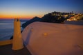 Santorini sunset colors
