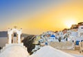 Santorini sunset (Oia) - Greece Royalty Free Stock Photo