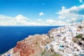 Santorini town and caldera. Beautiful Greece landscape