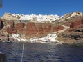 Santorini town on cliff