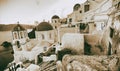 Santorini town homes. Oia cityscape