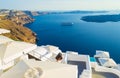 Santorini unique Caldera view and dazzling white hotels villas Imerovigli Santorini Greece