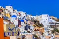 Santorini.view of colorful Oia village Royalty Free Stock Photo