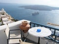 Santorini View with cruise ship