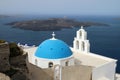 Santorini volcano seen from the village of Firostefani