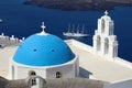 Santorini volcano seen from the village of Firostefani