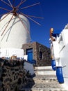 The Santorini, The Windmill , Greece Royalty Free Stock Photo
