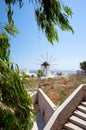 Santorini windmill Royalty Free Stock Photo