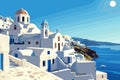 Santorinis Caldera Overlooking the Aegean Sea Royalty Free Stock Photo