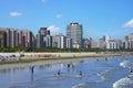 SANTOS, BRAZIL - MARCH 16, 2023: Praia do Jose Menino beach, Santos, Brazil