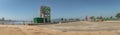 Panoramic view of Marine Outfall Emissario Submarino Park at Santos Beach - Santos, Sao Paulo, Brazil