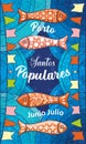 Santos Populares Portugal Event poster sardines Royalty Free Stock Photo