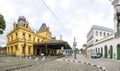 Touristic tram of Santos SP and the Pele Museum Royalty Free Stock Photo