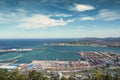 Santurtzi, BASQUE COUNTRY, SPAIN, OCTOBER 12, 2018. The seaport along the estuary of Bilbao and the coast of Getxo.