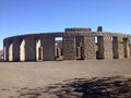 Sanuel Hlll`s Stonehenge at  Mary Hill in washington ,USA Royalty Free Stock Photo