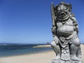 Sanur beach bali blue sky statue indonesia