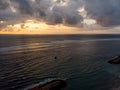 Sanur Beach at sunrise with beautiful scenery, Bali Royalty Free Stock Photo