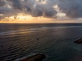 Sanur Beach at sunrise with beautiful scenery, Bali Royalty Free Stock Photo