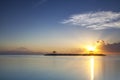 Sanur Sunrise, Bali Island of Indonesia. Royalty Free Stock Photo