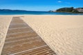 Sanxenxo also Sanjenjo Silgar beach in Pontevedra Royalty Free Stock Photo