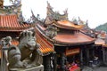 Sanxia Qingshui Zushi Temple with elaborate carvings and sculptures Royalty Free Stock Photo