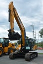 Sany sy215c excavator at Philconstruct in Pasay, Philippines Royalty Free Stock Photo