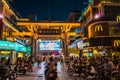 Sanya Downtown Nightlife crowded place at night in food corner Royalty Free Stock Photo