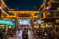 Sanya Downtown Nightlife crowded place at night in food corner