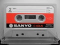 Sanyo C-60LN blank music cassette and case,
