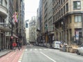 Sao Bento street in Sao Paulo city in the morning.