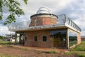 Sao Carlos, SP, Brazil - Feb 25 2021: Observatory at UFSCar. Entrance of the building at Federal University of Sao Carlos