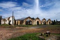 Sao Domingos abandoned mine railway office shops and water pump