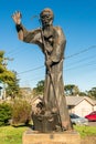 Monument of Sao Francisco de Paula St Francis of Paola made of metal parts,