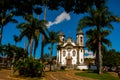 Sao Joao del Rei, Minas Gerais, Brazil: Sao Francisco de Assis church, one of the main church of rural colonial town of Sao Joao Royalty Free Stock Photo