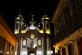 Sao Joao del Rei night view of the church matriz of Nossa Senhora do Carmo Royalty Free Stock Photo