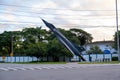 Sao Paulo, Brasil April 29, 2023 MIRAGE Monument FAB. PAMA-SP Royalty Free Stock Photo