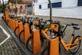 Bicycle rental station sponsored by Itau Bank from the Tembici and Bike Itau