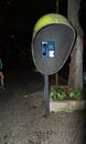 SAO PAULO, BRAZIL - APRIL 18, Old pay phone in the city center of sao paulo Royalty Free Stock Photo