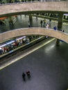 Trains and passengers at the Se Subway Station