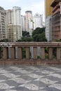 Sao Paulo/Brazil: cityscape, streetview, avenue in downtown Royalty Free Stock Photo