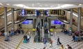 Sao Paulo, Brazil: Congonhas airport entrance lobby and escalator